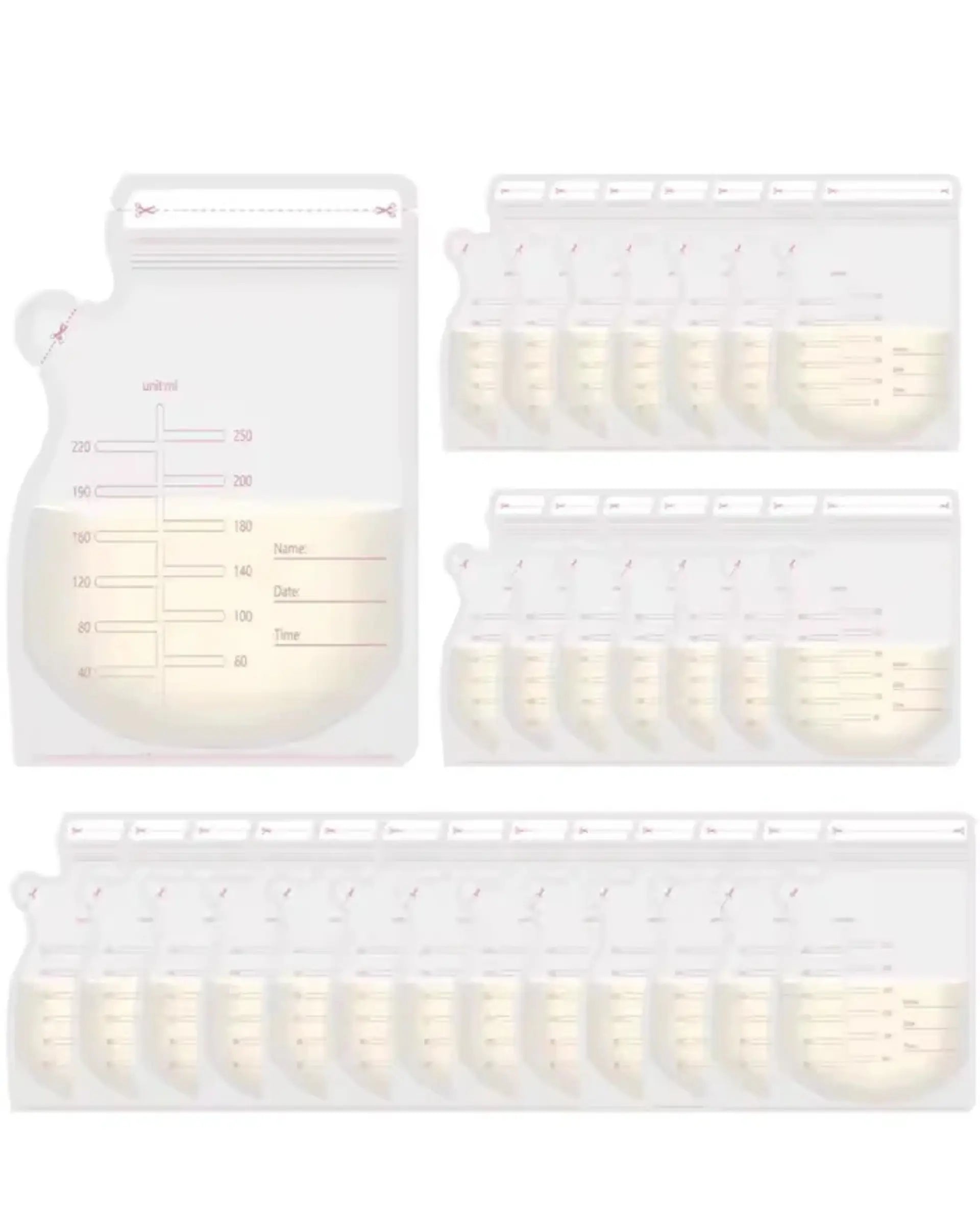 BPA-freie Milchbeutel 250ml