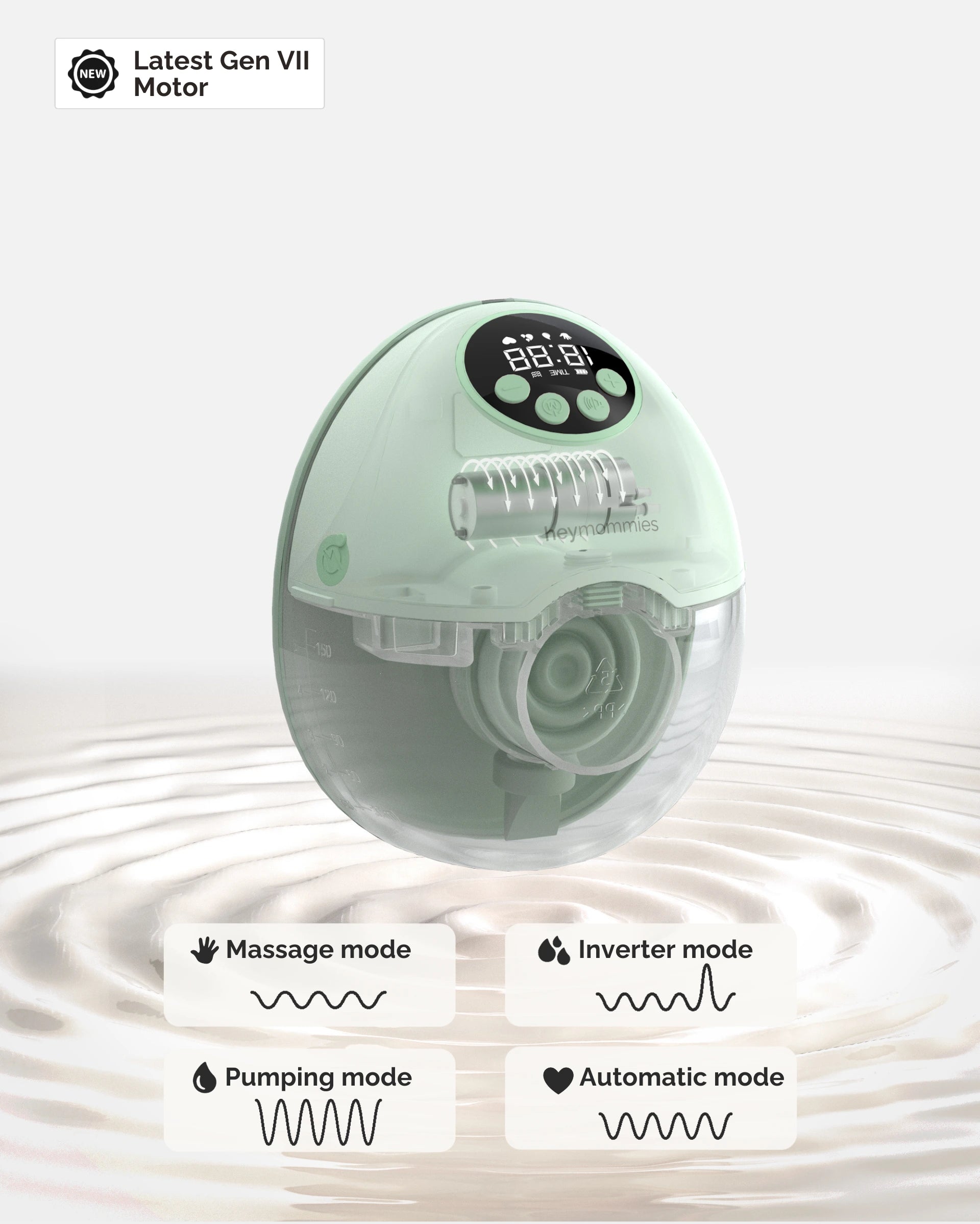 Tragbares Milchpumpenset Heymommies Flow Lite